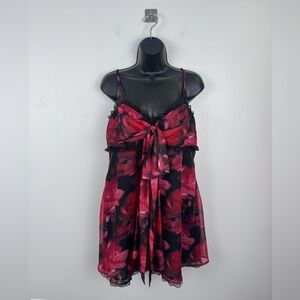 For Love & Lemons Women Tatum Bow Mini Dress Size XL